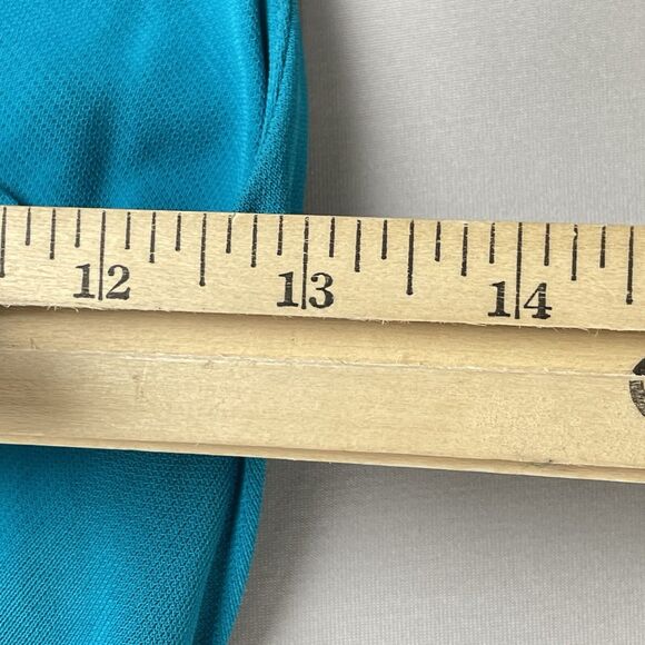 Diane Von Furstenberg Spaghetti Strap Slip Dress Women's 6 Teal Stretch Vintage - Picture 12 of 16